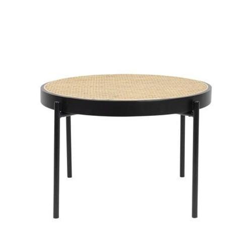 Zuiver - Spike - Table Basse En Rotin Et Bois Ø60cm - Noir