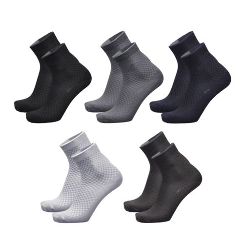 5 Paires De Chaussettes Confortables En Fiber De Bambou Pour Hommes, Résistantes Aux Odeurs Et À La Sueur, Tube Central, Chaussettes D'équipage-Tube Court#