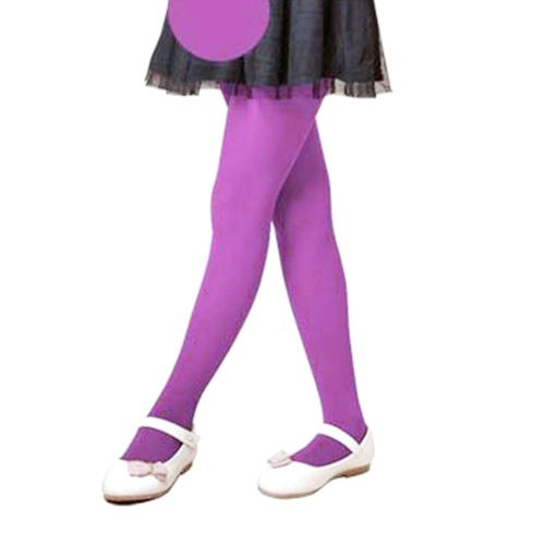 Collants Couleur Bonbon Pour Enfants Filles, Leggings De Danse De Ballet, Bas De Bonneterie-S Violet