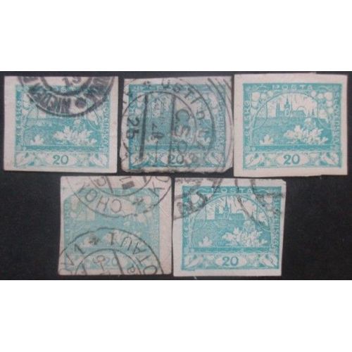 Tchecoslovaquie N°8 X 5 Oblitéré