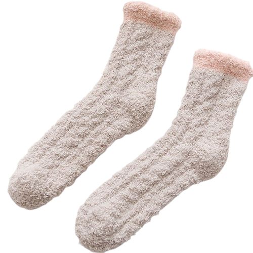 1 Paire De Chaussettes Chaudes Pour Femmes, Bas D'hiver Classiques En Polyester Épais, Tendance, Pour Le Quotidien-Chameau