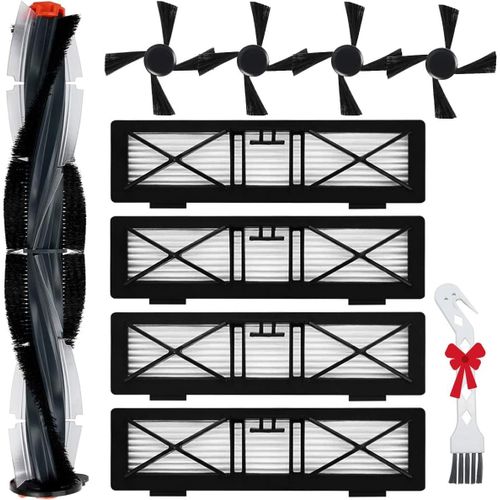 Pièces De Rechange Pour Neato Botvac D Series D7, D75, D3, D4, D5, D6, D8, D80, D85 Aspirateur Robot, Kit D'Accessoires 1 Brosse Principale, 4 Brosses Latérales, 4 Filtres Hepa[Remplace3445]