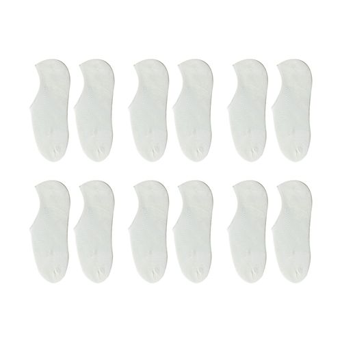6 Paires Hommes Femmes Fibre De Bambou Mocassins Bateau Chaussettes Doublure Coupe Basse No Show Chaussettes-Blanc 6 Paires