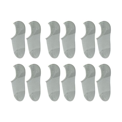 6 Paires Hommes Femmes Fibre De Bambou Mocassins Bateau Chaussettes Doublure Coupe Basse No Show Chaussettes-Gris 6 Paires