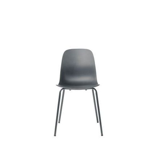 Drawer - Hel - Lot De 4 Chaises En Plastique Et Métal - Gris