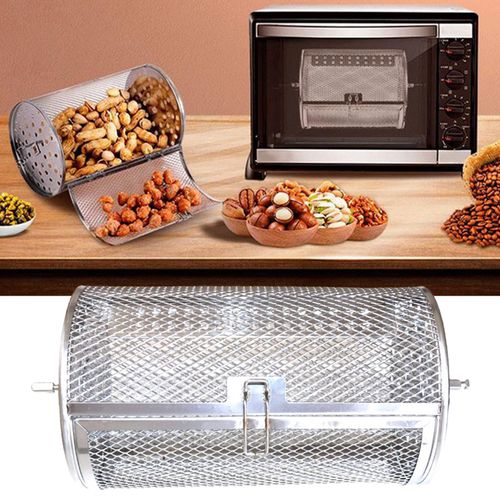 Panier de gril rotatif en acier inoxydable, Cage de barbecue, Kit de grillades d'extérieur, légumes et poissons, paniers roulants à enroulement automatique pour ailes de poulet