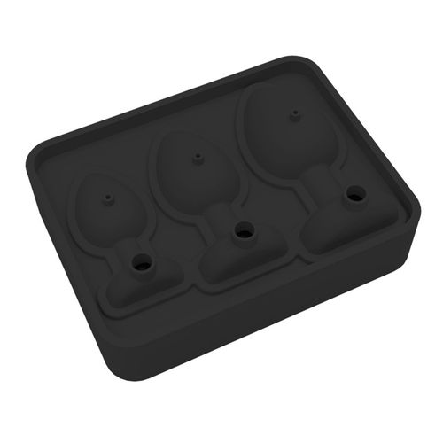 Plateau de moule à glaçons en Silicone, forme de nouveauté, machine à glaçons, cadeau de farce pour adulte, fournitures de fête pour whisky, Cocktails, boissons, jus de Brandy-Noir
