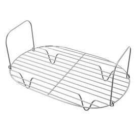 Grille à rôtir en acier inoxydable, plaque de cuisson robuste, support de Barbecue pour poulet, poisson, légumes-UN