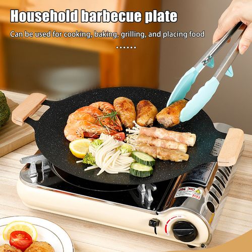 Poêle à barbecue de Style coréen pour cuisinière, grande poêle de cuisson de Camping en fonte, plaque polyvalente pour les amateurs de cuisine-S