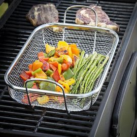 Grille à rôtir en acier inoxydable, plaque de cuisson robuste, support de Barbecue pour poulet, poisson, légumes-B