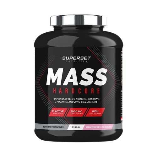 Mass Hardcore (2,25kg)|Strawberry Ice Cream| Gainers|Superset Nutrition 