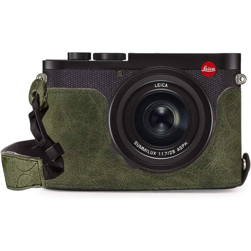asas-Megagear Ever Ready Demi-Étui En Cuir Véritable Compatible Avec Leica Q2