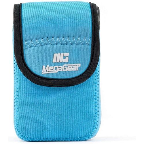 asas-Megagear Mg776 Étui Avec Mousqueton En Néoprène Pour Appareil Photo Nikon Coolpix S7000/L32 Bleu