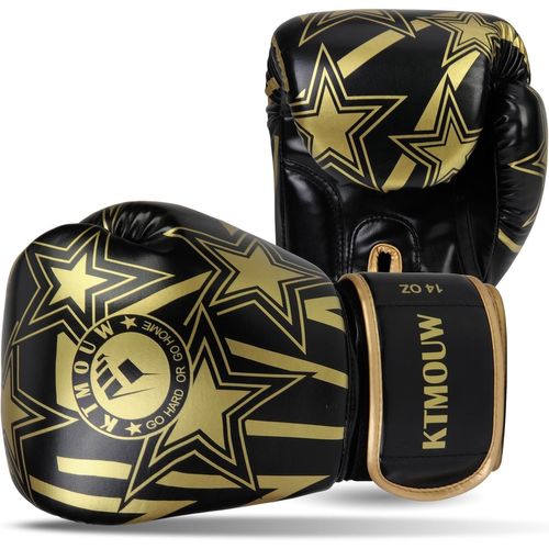 Asas-Gants De Boxe En Cuirmma Sparring Kickboxing Entraînement Muay Thai Combat Gants De Boxe Respirants Unisexe 10 12 14 Oz