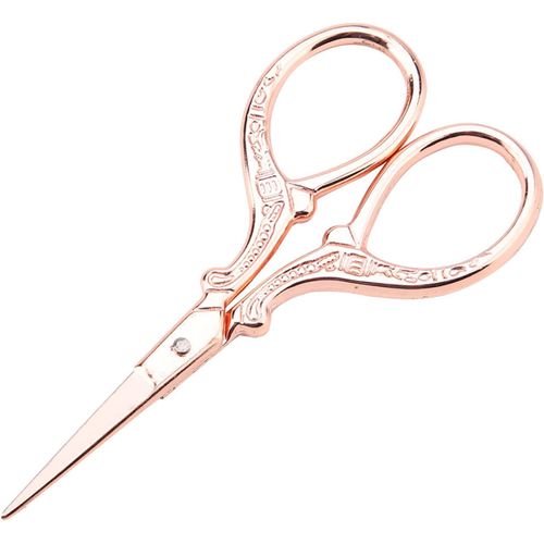 Asas-Petit Ciseaux Couture,Vintage Ciseaux Broderie Ciseaux En Acier Inoxydable Ciseaux Sharp Cutter Pour Tissu Papier Coupe(Or Rose)