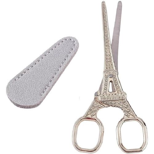 Asas-1 Pièce De Ciseaux De Couture Tour En Acier Inoxydable Avec Gaine En Simili Cuir Pour Travaux D'art,Coupe De Papier,Artisanat,Enfilage Domestique Quotidien