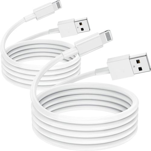 Asas-Lot De 2 Chargeurs Iphone 2 M Certifiés Mfi D'apple,Câble Lightning De 2 M De Charge Rapide Pour Apple Iphone 12/12mini/Iphone 11/11 Pro/11 Pro Max/X/Xr/Xs Max/8/8 Plus