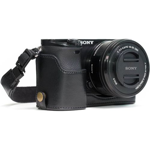 asas-Megagear Ever Ready Demi-Étui En Cuir Pour Appareil Photo Sony Alpha A6300,A6000