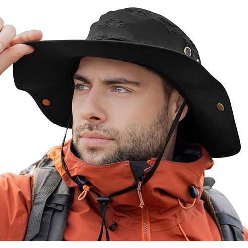 Asas-Xl/Xxl-Chapeau De Soleil Pour Homme Avec Large Bord Upf 50+ Et Imperméable-Grand Chapeau D'été D'extérieur Pour La Randonnée,Le Trekking,La Pêche,Le Camping,La Voile,Pliable,Réglable,