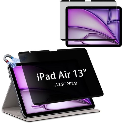 asas-Amovible Magnétique Protecteur D'Écran Anti-Espion Pour Ipad Air 13 Pouces M3(2025)/ Ipad Air 13 Pouces M2(2024),Filtre De Confidentialité,Anti-Spy Film De Protection
