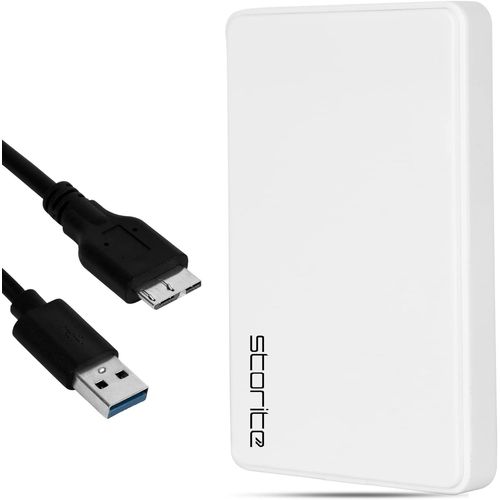 asas-Disque Dur Externe 500Go Hdd Usb3.0 Ultra Rapide Et Fin Pour La Sauvegarde Des Données¿Disque Dur Portable Compatible Pour Mac,Ordinateur Portable,Pc,Ps4,Console De Jeu(Blanc)