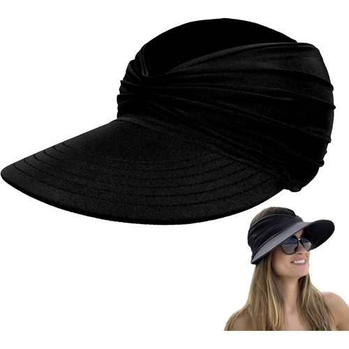 Asas-Chapeau De Soleil Pourfemme,Visière Femme Casquette Chapeau De Plage Pour Femme Chapeau De À Larges Bords Sports Visière Soleil Suncap Femmes Pour Les Randonnées,Les Excursions Sur La Plage