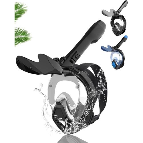 Asas-Masque De Plongée Pour Adultes,Masque Tuba Plongée Avec Respiration Par Branchies De Poisson Technologie Antibuée,Support De Caméra,Lunettes De Soleil Pliables,Pliable À 180°,Masque Snorkeling