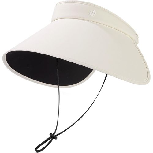 Asas-Casquette Visière Femme¿Large Bord,Pliable,Chapeau D¿Été Pour Sports Extérieurs,Ajustable Élastique Avec Sangle Coupe-Vent