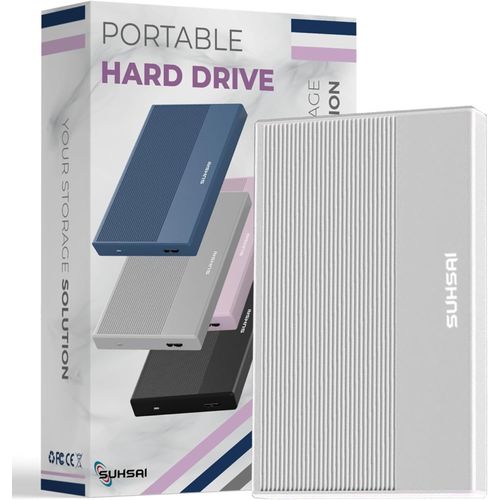 asas-Disque Dur Externe 1 To Hdd De Sauvegarde De Données¿Extension De Mémoire 2,5"" Disque Dur Portable Usb 3.0 Compatible Avec Mac,Ordinateur De Bureau,Pc,Ps4,Ps5,Console De Jeu(Argent)