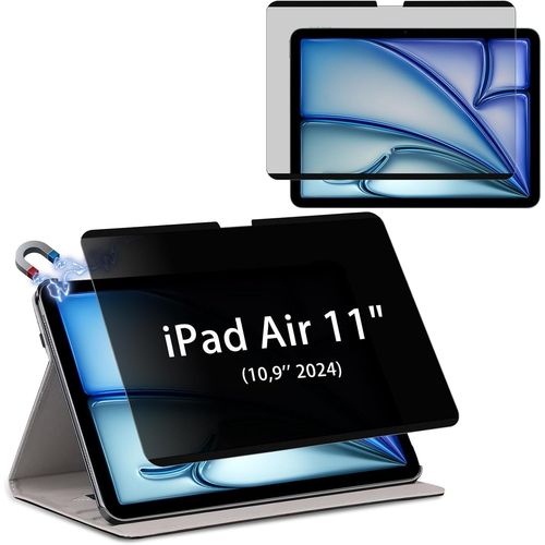 asas-Amovible Magnétique Protecteur D'Écran Anti-Espion Pour Ipad Air 11 Pouces M3(2025)/ Ipad Air 11 Pouces M2(2024),Filtre De Confidentialité,Anti-Spy Film De Protection