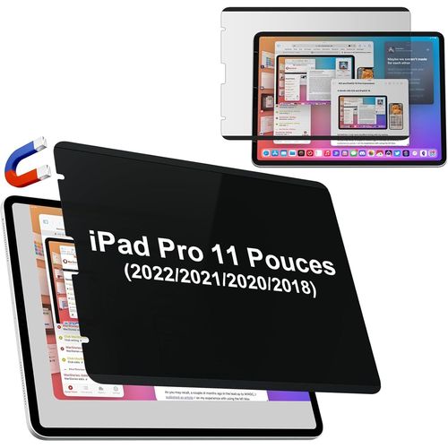 asas-Filtre De Confidentialité Magnétique Compatible Avec Ipad Air 5E Génération 2022 & Ipad Air 4 2020 10,9"" &Ipad Pro 11(2022-2018)