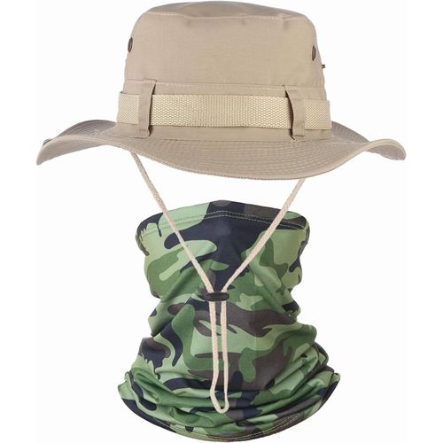 Asas-Chapeau De Pêcheur,Avec Masque Camouflage,Chapeau Safaril Homme Femme,Bush Chapeaux,Chapeau De Soleil,Pliable,Protection Uv