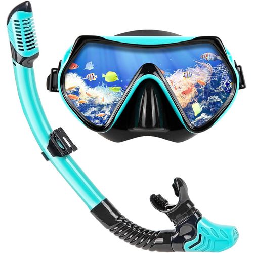 Asas-Masque Plongée Adulte¿Masque Tuba Anti-Buée Anti-Fuite¿Masque Snorkeling Adulte 180° Champ De Vision Panoramique Hd¿Ajustable Masque De Plongée Adulte Professionnel Pour Adultes Et Jeunes