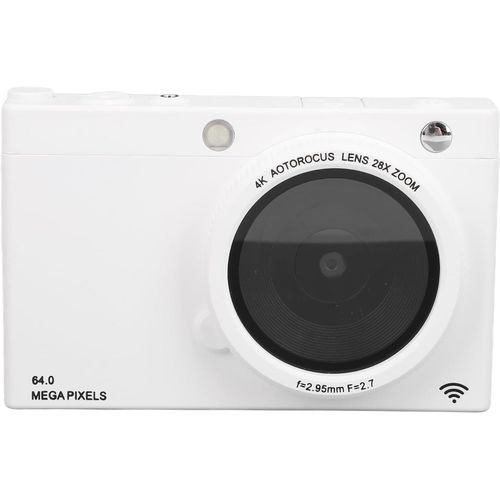 asas-Caméra Vidéo Numérique,Appareil Photo Numérique 64Mp 4K,Appareil Photo Vintage Compact Avec Mise Au Point Automatique 28X Avec Fonction Mp3,Point D'Accès Fidélité Pour Le
