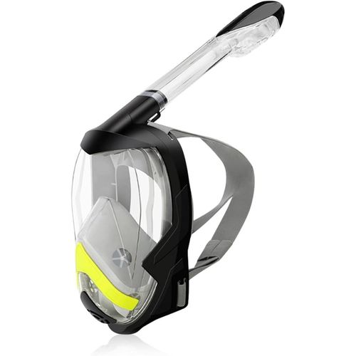 Asas-Masque De Plongée Pour Adulte Et Enfant,Masque De Plongée Intégral,Grand Champ De Vision 180°Masque Snorkeling,Masque Tuba Avec Support De Caméra Amovible-L/Xl S/M