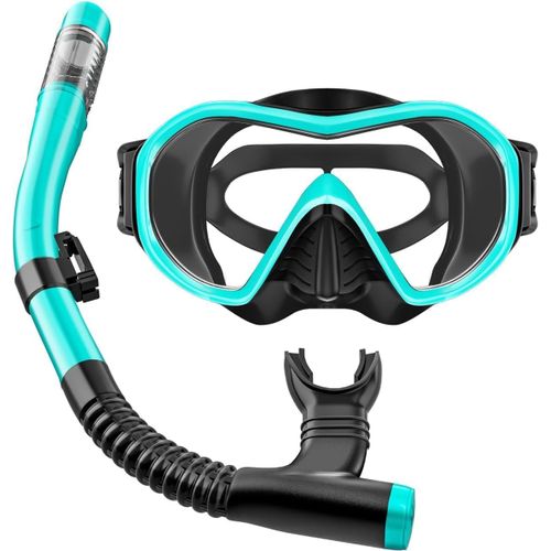 Asas-Masque Plongée Adulte-Anti-Fuite Masque Snorkeling Adulte Et Tuba Pour La Plongée En Apnée,La Plongée En Apnée,La Natation-Masque Tuba Anti-Buée Champ De Vision Panoramique Unisexe