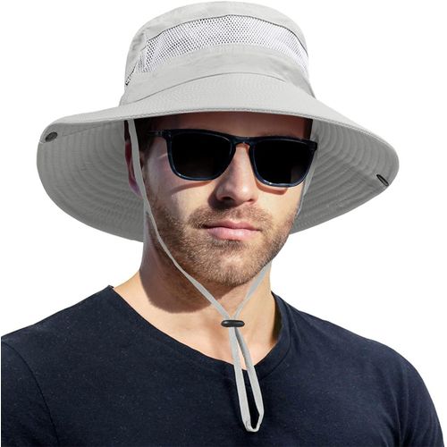 Asas-Boonie Chapeau De Soleil Pour Homme,Upf 50+,En Forme De Seau,Avec Protection Uv,Convient Pour La Randonnée Et Les Parcs Sauvages