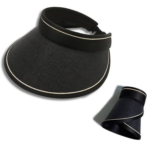 Asas-Chapeau De Soleil,Bord Large Chapeau De Paille Pliable Chapeau Visière Chapeau Ete Grand Brim Chapeau Anti Uv Plage Casquettes Chapeau Paille Femme Pour Les Voyages,Le Camping