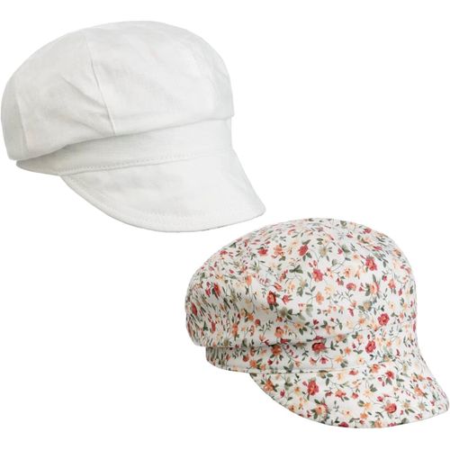 Asas-Casquette Réversible Millefleurs Femme-Avec Étiquette Baker Boy Visière,Visière Été Printemps-Été