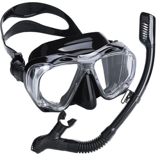 Asas-Masque De Plongée Pour Adultes Masque Tuba Vue Panoramique Anti-Fuite Anti-Buée Avec Sangles Ajustables Et Masque Piscine Pour Natation Et Plongée Sous-Marine Pour Miroir À Quatre Faces