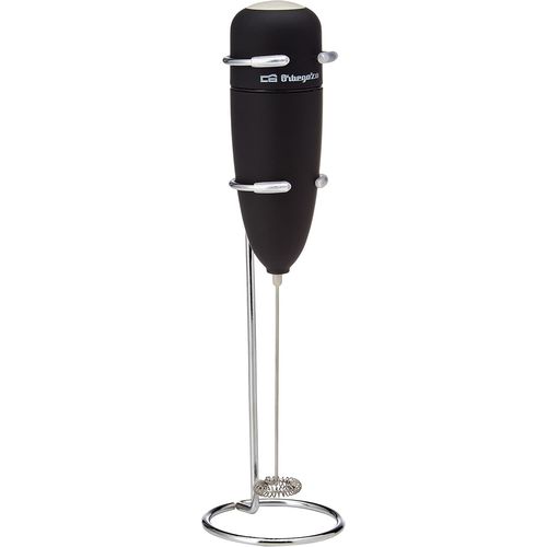 asas-Mn 3800-Mousseur À Lait,Boîtier Au Toucher Doux,Support Inclus,Fonctionne Sur Piles,Convient Pour Les Sauces,Les Milkshakes Ou Les Blancs D¿?ufs,Noir