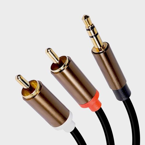 asas-Câble Rca Vers Jack 3,5Mm Mâle Vers 2 X Rca Mâle Y-Câble Adaptateur Jack Pour Smartphone,Haut-Parleur,Tablette,Hdtv,Home Cinéma-3 M