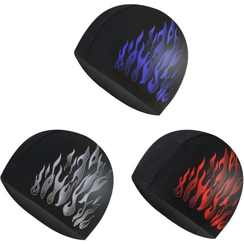 Asas-Lot De 3 Bonnets De Bain En Tissu Spandex Respirant Pour Homme