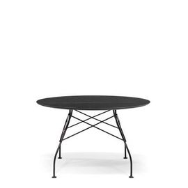 Kartell - Table Glossy - Marbre Noir - Noir - Rond  - Noir
