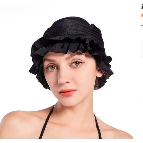 Asas-Bonnet De Bain D'été Pour Femme-Protection Des Oreilles-Antidérapant-Tendance-Plissé-Bonnet De Bain Élastique-Pour Cheveux Longs Et Courts Et Bouclés 