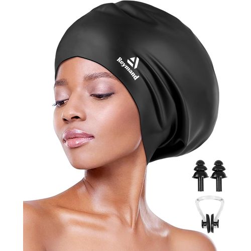 Asas-Bonnet De Bain Pour Cheveux Longs Et Épais,3 Tailles-Bonnet De Bain En Silicone Pour Dreadlocks,Tresses,Tissages,Extensions,Boucles Et Afro-Bonnet De Bain Imperméable Pour Homme Et Femme 