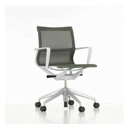Vitra - Siège De Bureau Pivotant Physix - Poli - 03 Roseau - Gris Doux - Roulettes Pour Tapis De Sol - Vert