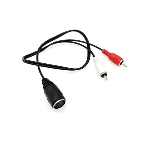 asas-Câble Audio Professionnel 5 Broches Din Femelle Vers 2 Rca Mâles Pour Lecteur Cd,Magnétoscope,Chaîne Stéréo Dvd