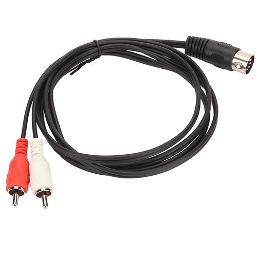 asas-Câble Din Vers,5 Broches Din Mâle Vers 2 Mâles Cache Câble Pvc 2 Câble De Connexion Son Vers Din Pour Lecteur Cd Magnétoscope Dvd Phono Ld Sur Systèmes Quad Stéréo