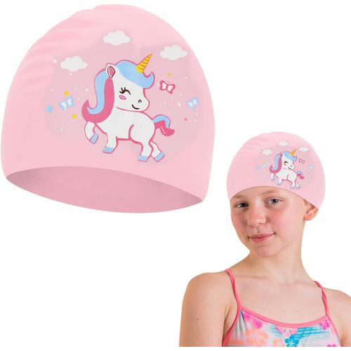 Asas-Bonnet De Bain Pour Enfants,Bonnet De Bain En Silicone Imperméable Pour Enfant,Bonnet De Bain Élastique Imprimé Pour Garçons Et Filles,Cheveux Longs Et Courts E7djsym 